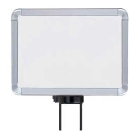 Lavi Industries Horizontal Fixed Sign Frame, 8.5" x 11", Slotted, Satin 50-1141SH-S/SA